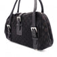 LOEWE Senda Vintage Shoulder Bag, Canvas and Leather, Black