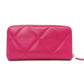 CHANEL CHANEL 19 Long Wallet, Leather, Pink, CC Logo, Gold Hardware, Matelassé Wallet