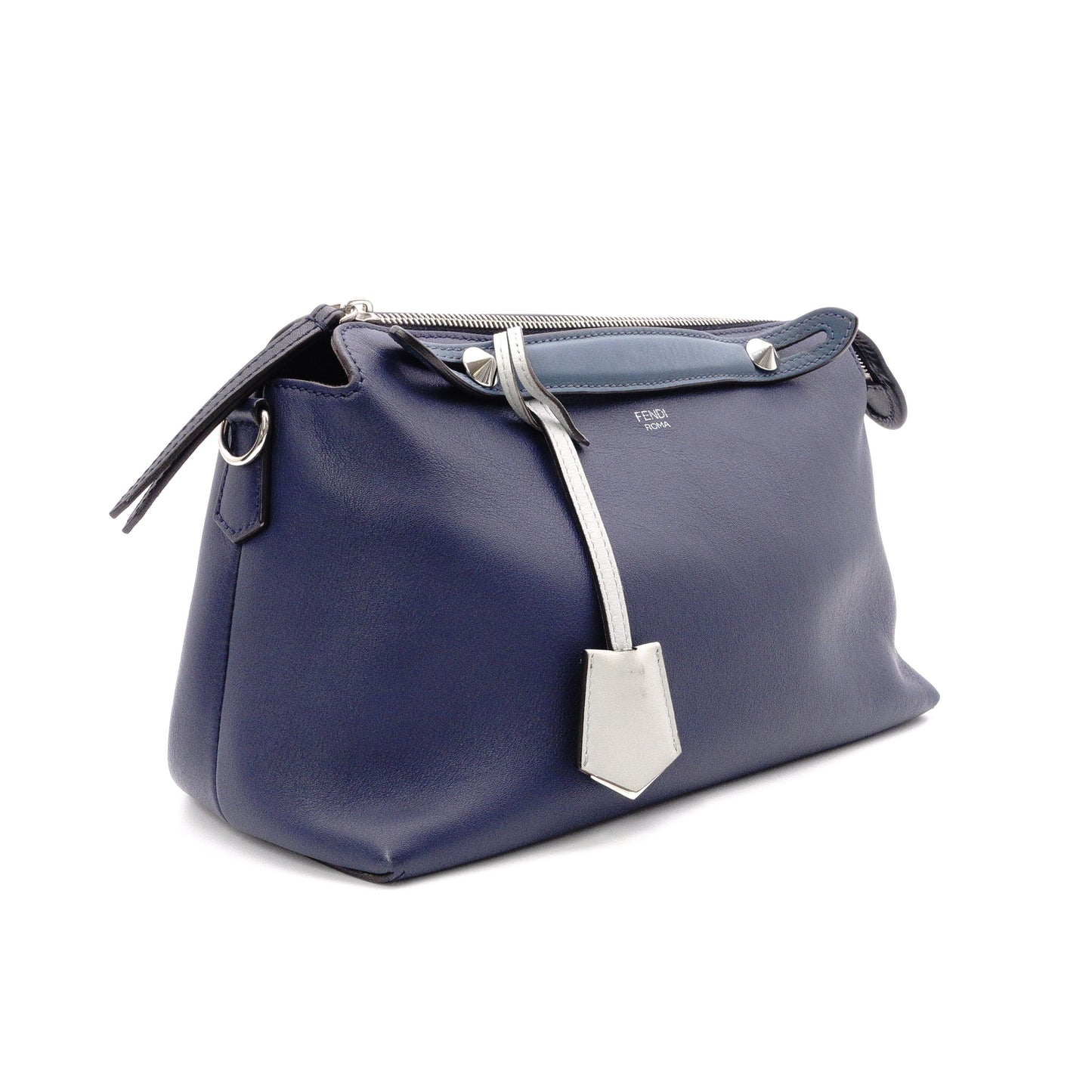 FENDI フェンディ バイザウェイ ハンドバッグ レザー ネイビーブルー系【中古】 レディース