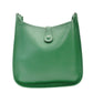 HERMES Evelyn PM Green Epson Shoulder Bag Leather H Logo Gold Hardware □B Engraved R8020040