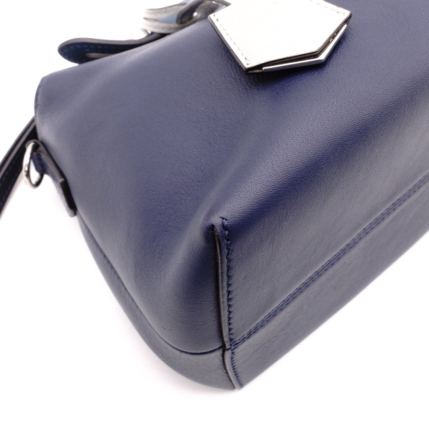 FENDI フェンディ バイザウェイ ハンドバッグ レザー ネイビーブルー系【中古】 レディース