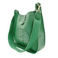 HERMES Evelyn PM Green Epson Shoulder Bag Leather H Logo Gold Hardware □B Engraved R8020040