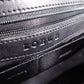 LOEWE Senda Vintage Shoulder Bag, Canvas and Leather, Black