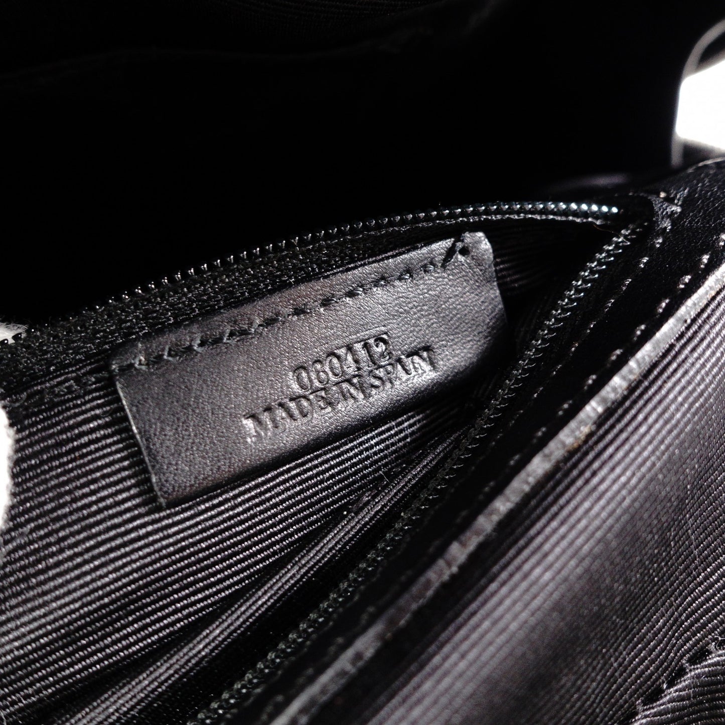 LOEWE Senda Vintage Shoulder Bag, Canvas and Leather, Black