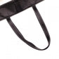Chanel Lambskin Coco Logo Tote Bag, Leather, White, Women's, Two-tone, Black and White