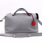 FENDI By the Way Shoulder Bag, Leather, Gray, 2-Way Crossbody, Silver Hardware