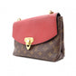 LOUIS VUITTON Saint Placide Monogram Canvas Shoulder Bag, PVC/Leather, Brown and Red, Women’s