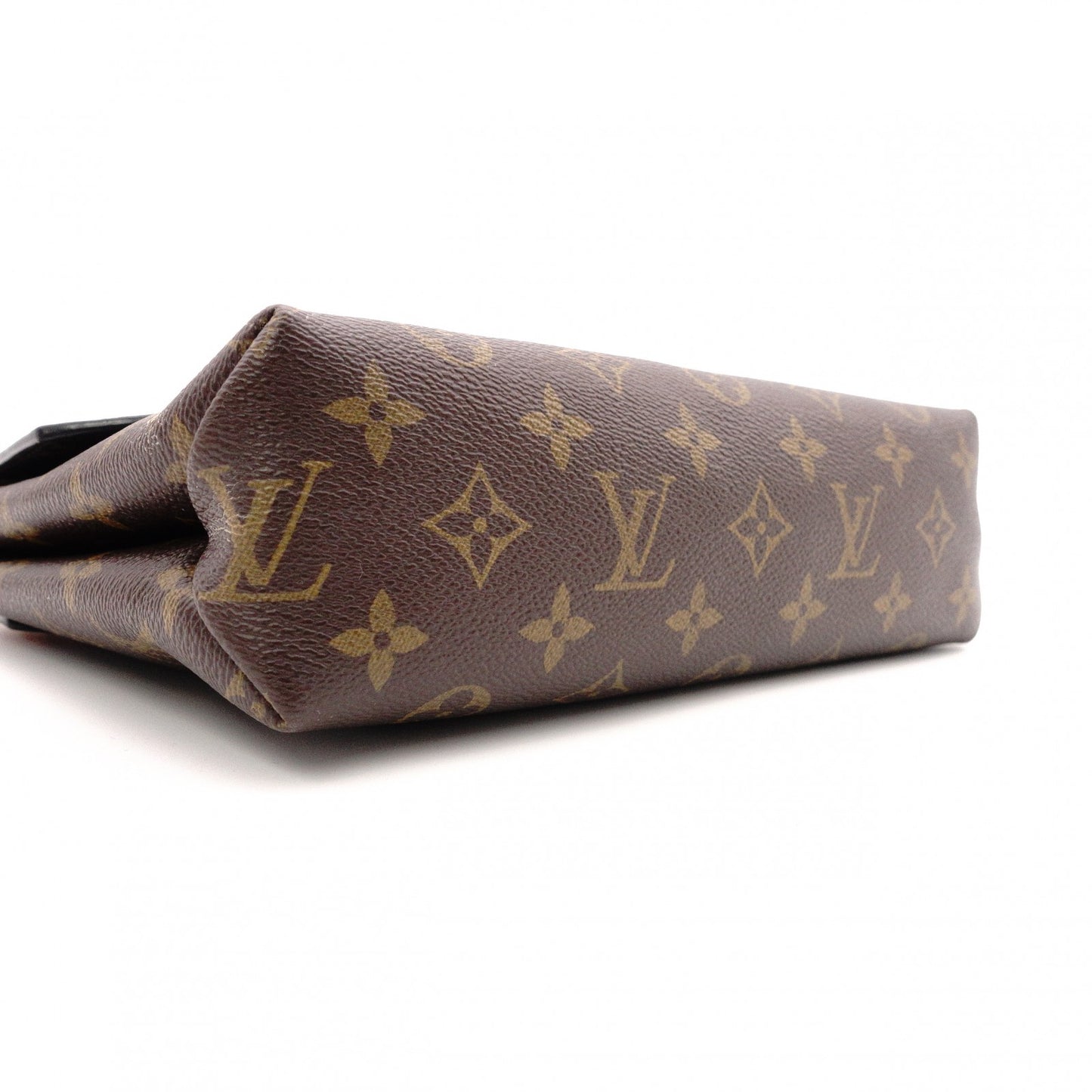 LOUIS VUITTON Saint Placide Monogram Canvas Shoulder Bag, PVC/Leather, Brown and Red, Women’s