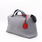 FENDI By the Way Shoulder Bag, Leather, Gray, 2-Way Crossbody, Silver Hardware