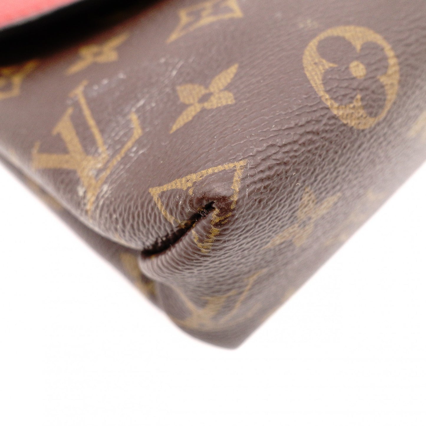 LOUIS VUITTON Saint Placide Monogram Canvas Shoulder Bag, PVC/Leather, Brown and Red, Women’s