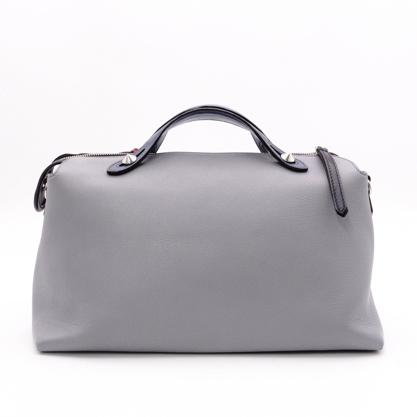 FENDI By the Way Shoulder Bag, Leather, Gray, 2-Way Crossbody, Silver Hardware