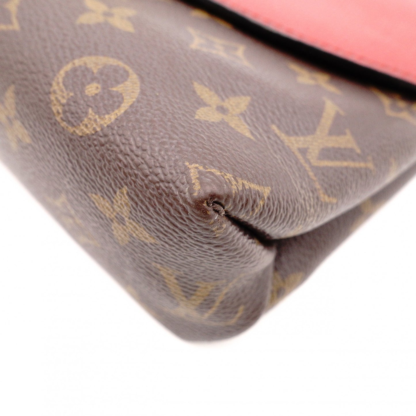 LOUIS VUITTON Saint Placide Monogram Canvas Shoulder Bag, PVC/Leather, Brown and Red, Women’s