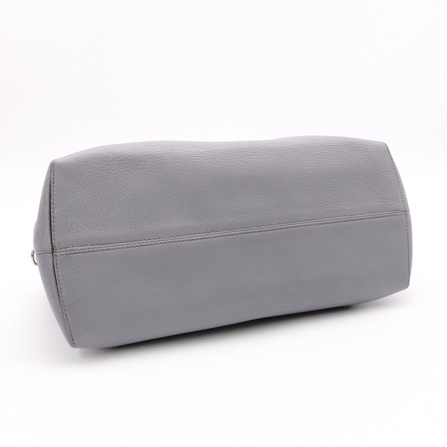 FENDI By the Way Shoulder Bag, Leather, Gray, 2-Way Crossbody, Silver Hardware