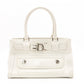 Christian Dior Flightline Shoulder Bag, Leather, White, Silver Hardware, CD Logo