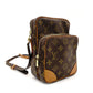 Louis Vuitton Amazon Monogram Canvas Shoulder Bag Crossbody Brown PVC Leather 7-8-706