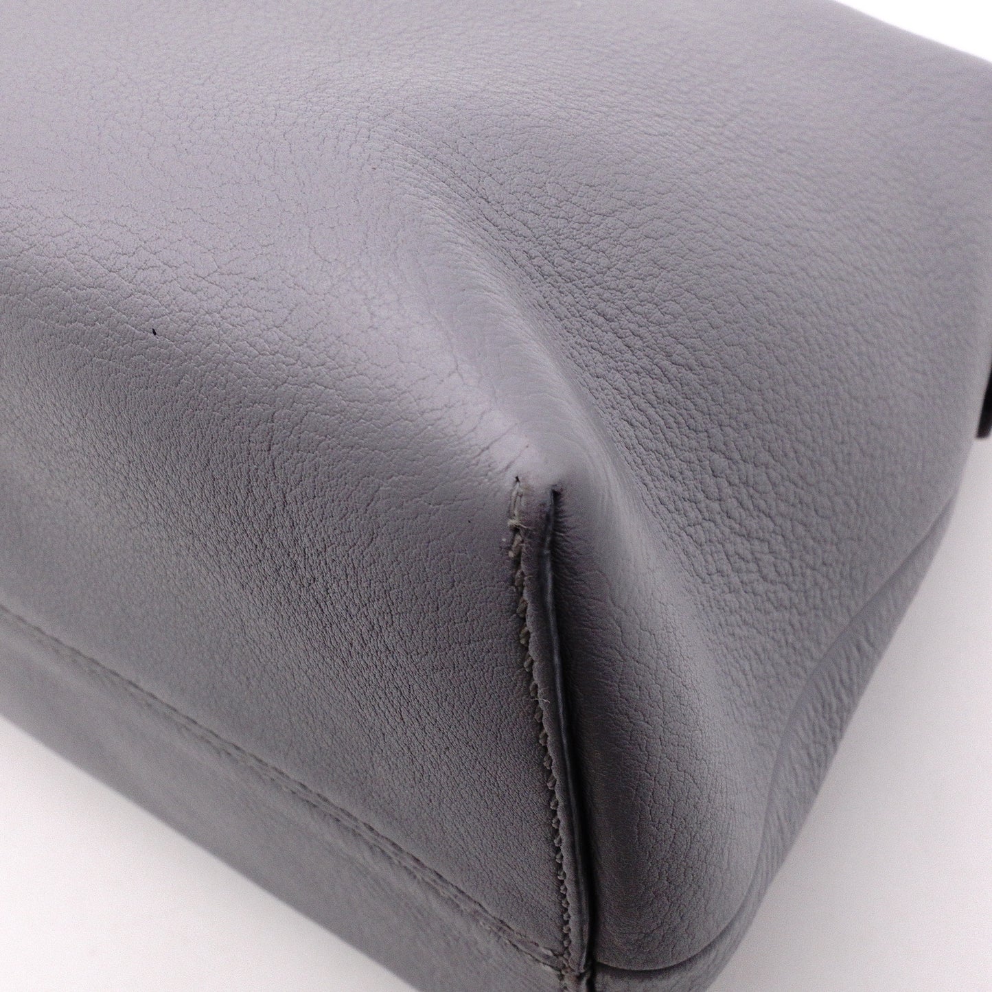 FENDI By the Way Shoulder Bag, Leather, Gray, 2-Way Crossbody, Silver Hardware