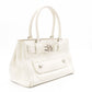 Christian Dior Flightline Shoulder Bag, Leather, White, Silver Hardware, CD Logo