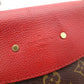 LOUIS VUITTON Saint Placide Monogram Canvas Shoulder Bag, PVC/Leather, Brown and Red, Women’s