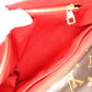 LOUIS VUITTON Saint Placide Monogram Canvas Shoulder Bag, PVC/Leather, Brown and Red, Women’s