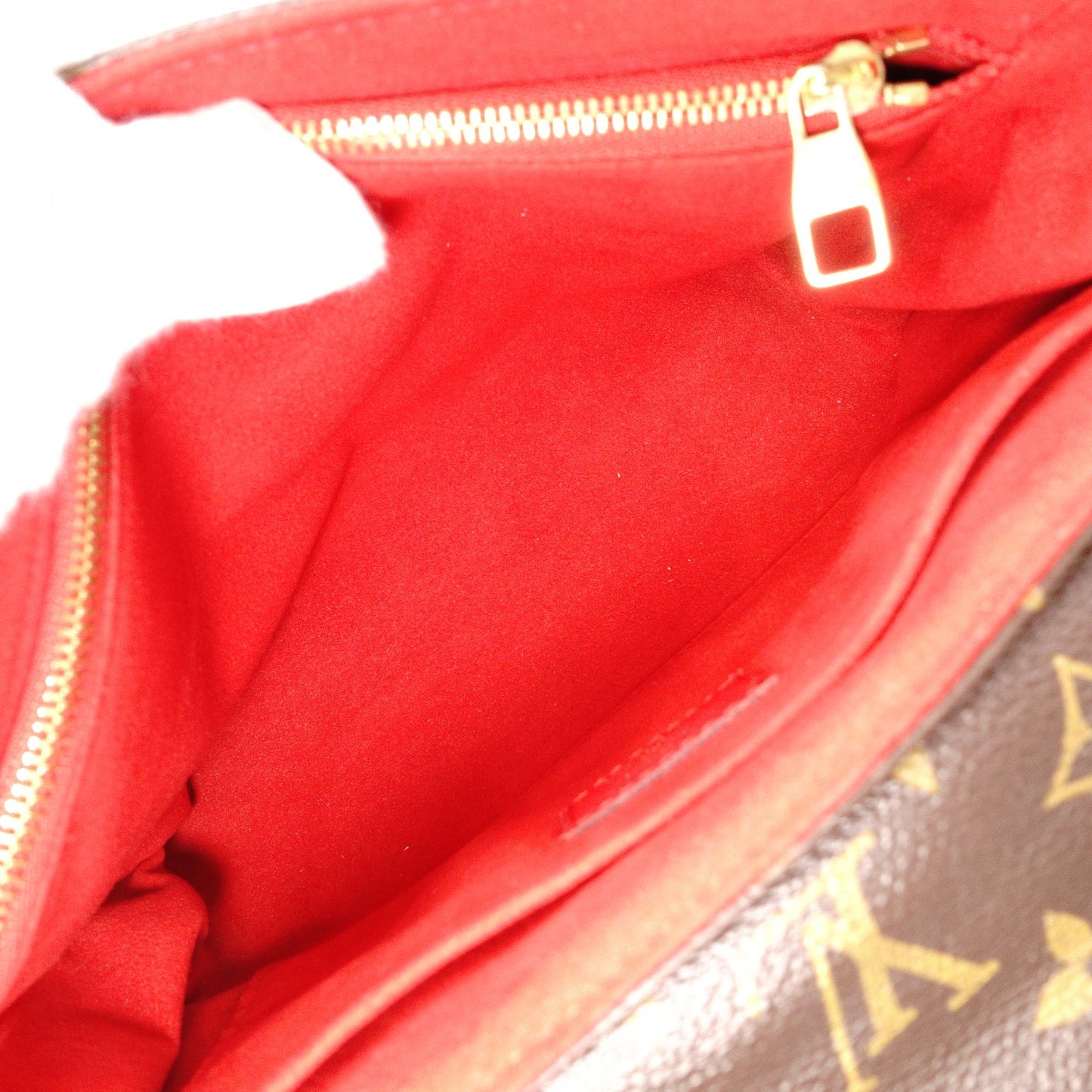 LOUIS VUITTON Saint Placide Monogram Canvas Shoulder Bag, PVC/Leather, Brown and Red, Women’s