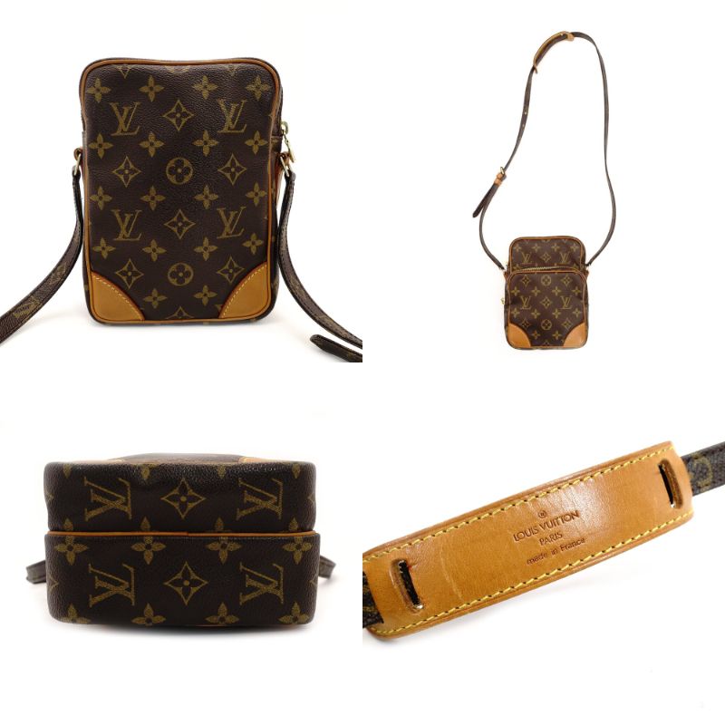 Louis Vuitton Amazon Monogram Canvas Shoulder Bag Crossbody Brown PVC Leather 7-8-706