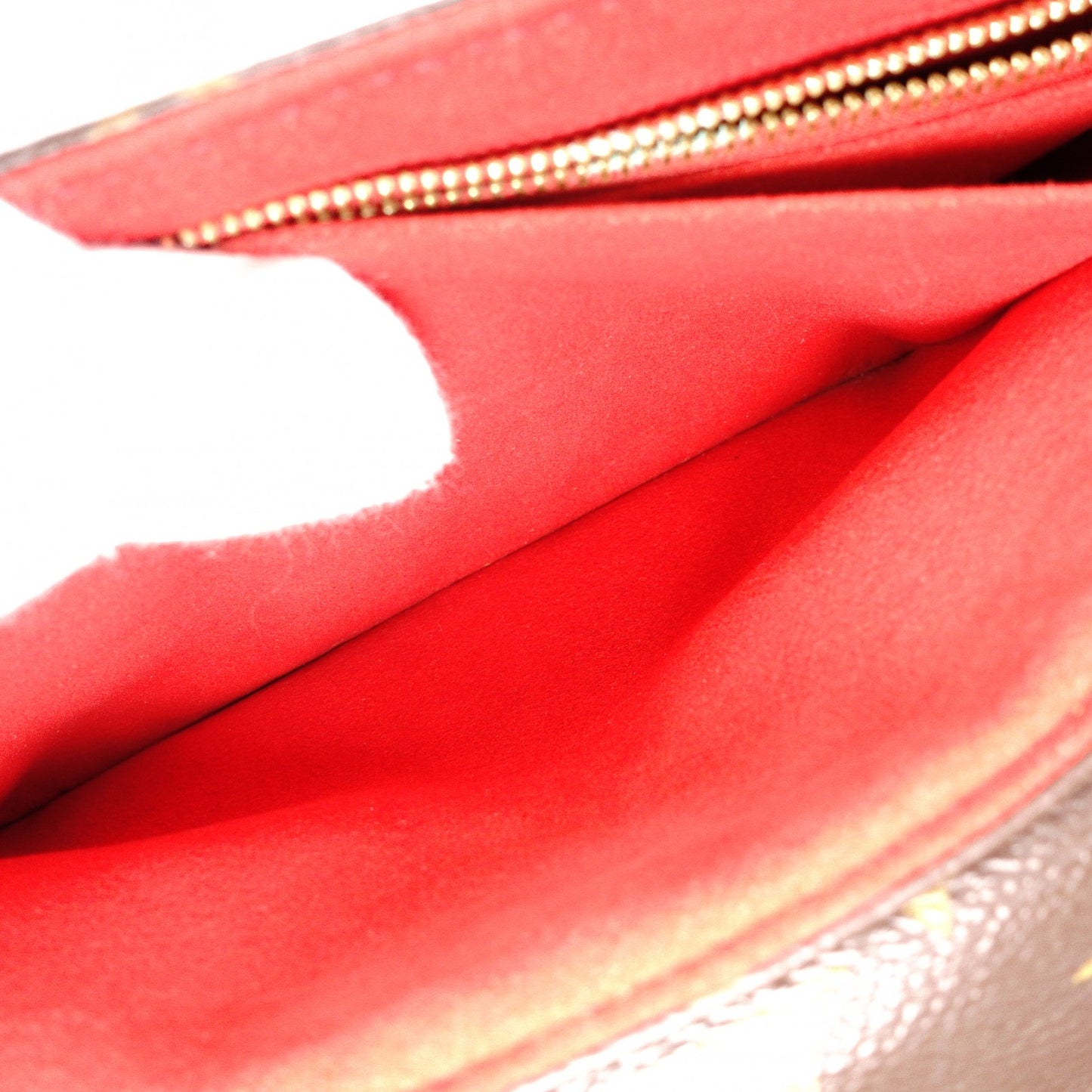 LOUIS VUITTON Saint Placide Monogram Canvas Shoulder Bag, PVC/Leather, Brown and Red, Women’s