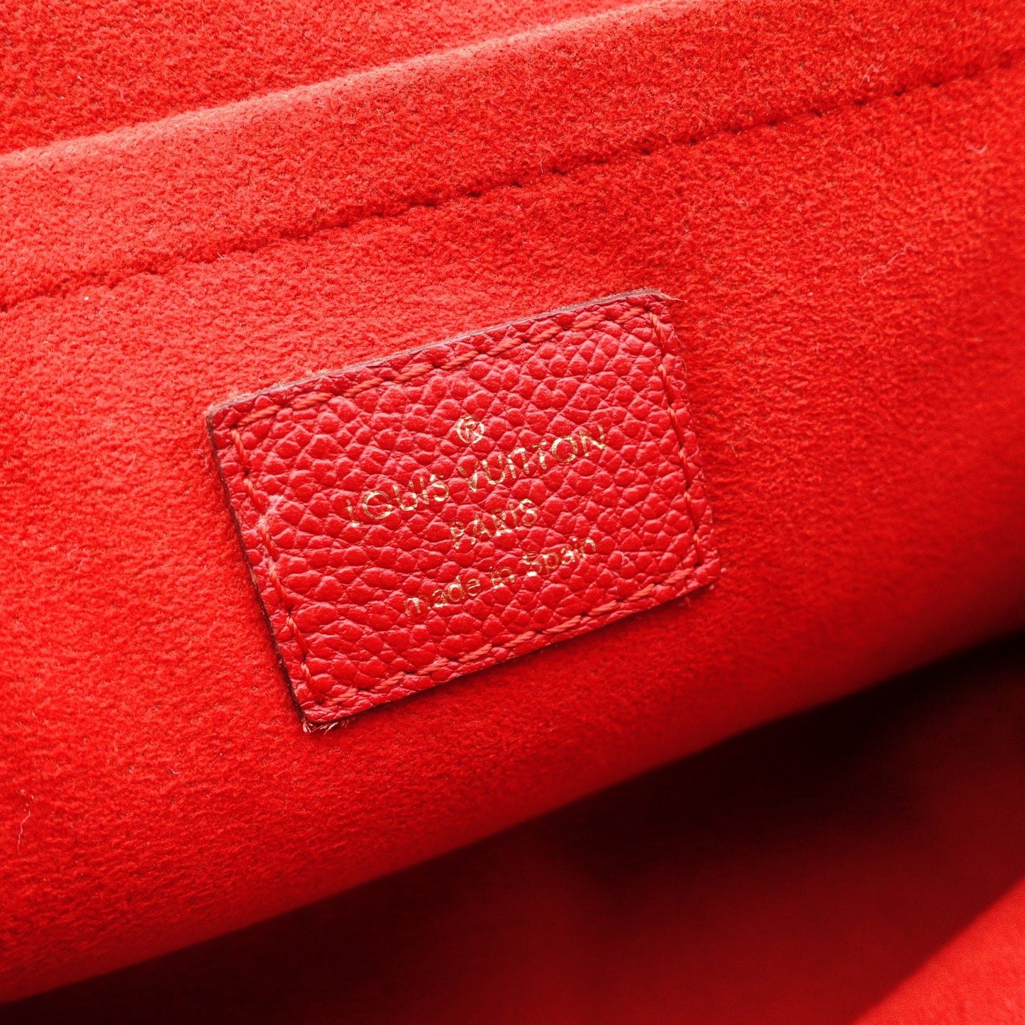 LOUIS VUITTON Saint Placide Monogram Canvas Shoulder Bag, PVC/Leather, Brown and Red, Women’s