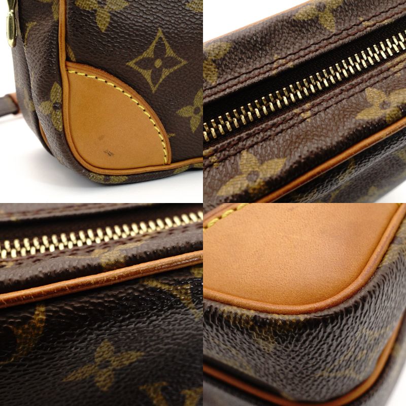 Louis Vuitton Amazon Monogram Canvas Shoulder Bag Crossbody Brown PVC Leather 7-8-706