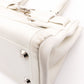 Christian Dior Flightline Shoulder Bag, Leather, White, Silver Hardware, CD Logo