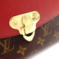 LOUIS VUITTON Saint Placide Monogram Canvas Shoulder Bag, PVC/Leather, Brown and Red, Women’s