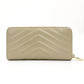 Saint Laurent Cassandra Long Wallet Beige Leather Gold Hardware Wallet YSL R801886