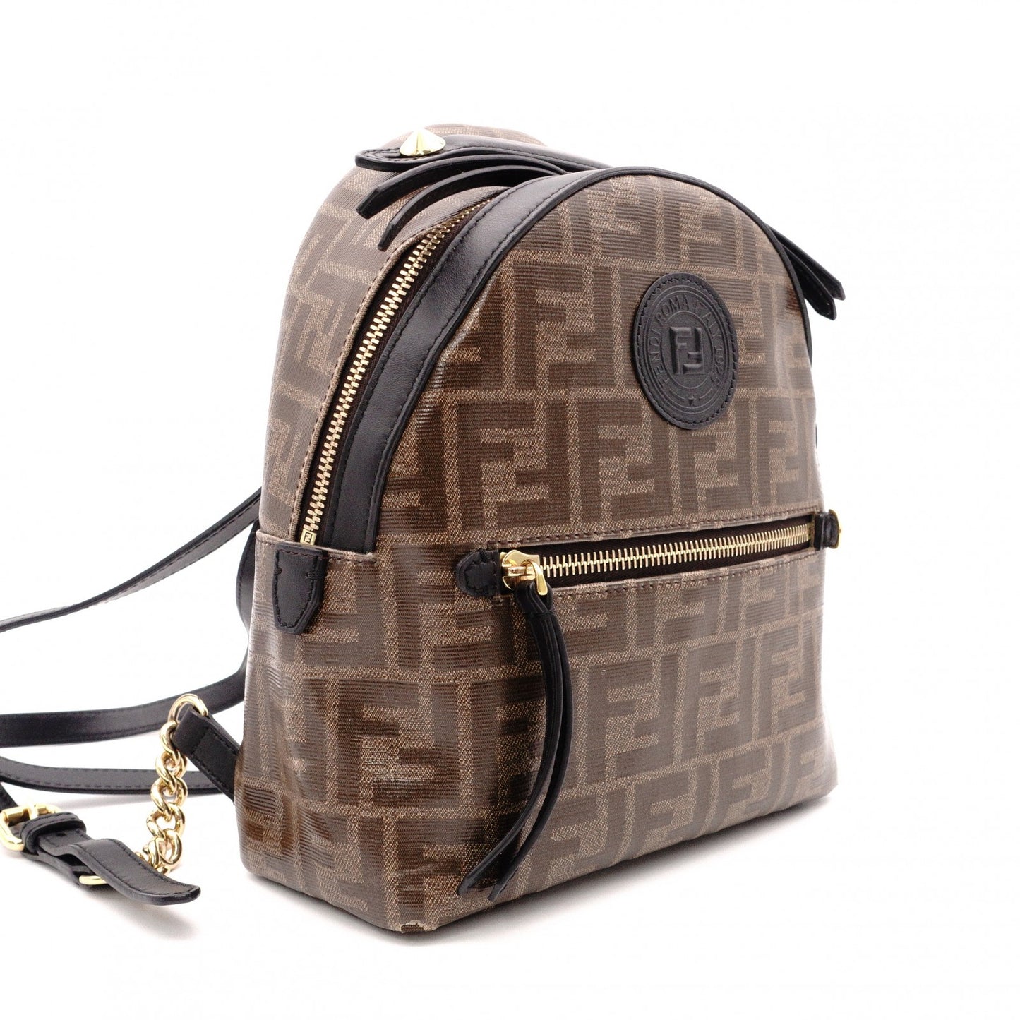 FENDI Mini Backpack Zucca / PVC Brown FF Logo