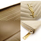 Saint Laurent Cassandra Long Wallet Beige Leather Gold Hardware Wallet YSL R801886