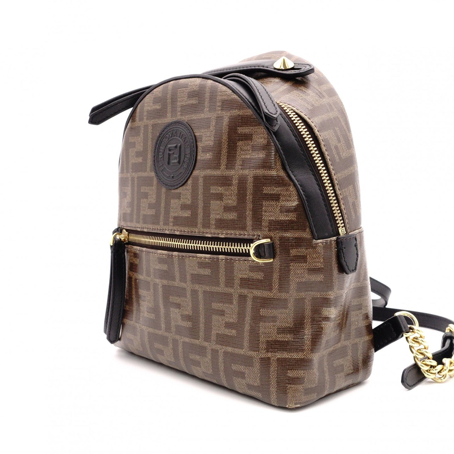 FENDI Mini Backpack Zucca / PVC Brown FF Logo