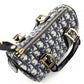 Christian Dior Trotter Mini Boston Navy × Beige PVC Leather R8020124