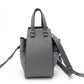 LOEWE Hammock Mini Shoulder Bag, Leather, Gray, 2-Way Crossbody Handbag, Anagram Logo