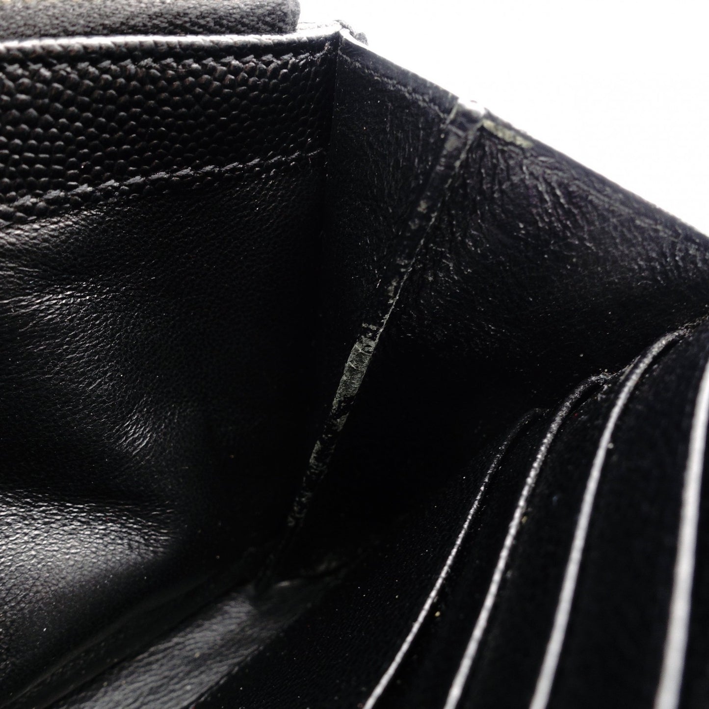 Saint Laurent Cassandra Long Wallet Black Leather Silver Hardware Wallet YSL R8011061