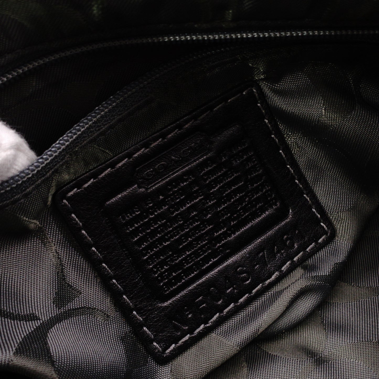 Old Coach Handbag, Leather, Black, Single-Shoulder Bag, Charm, Silver Hardware