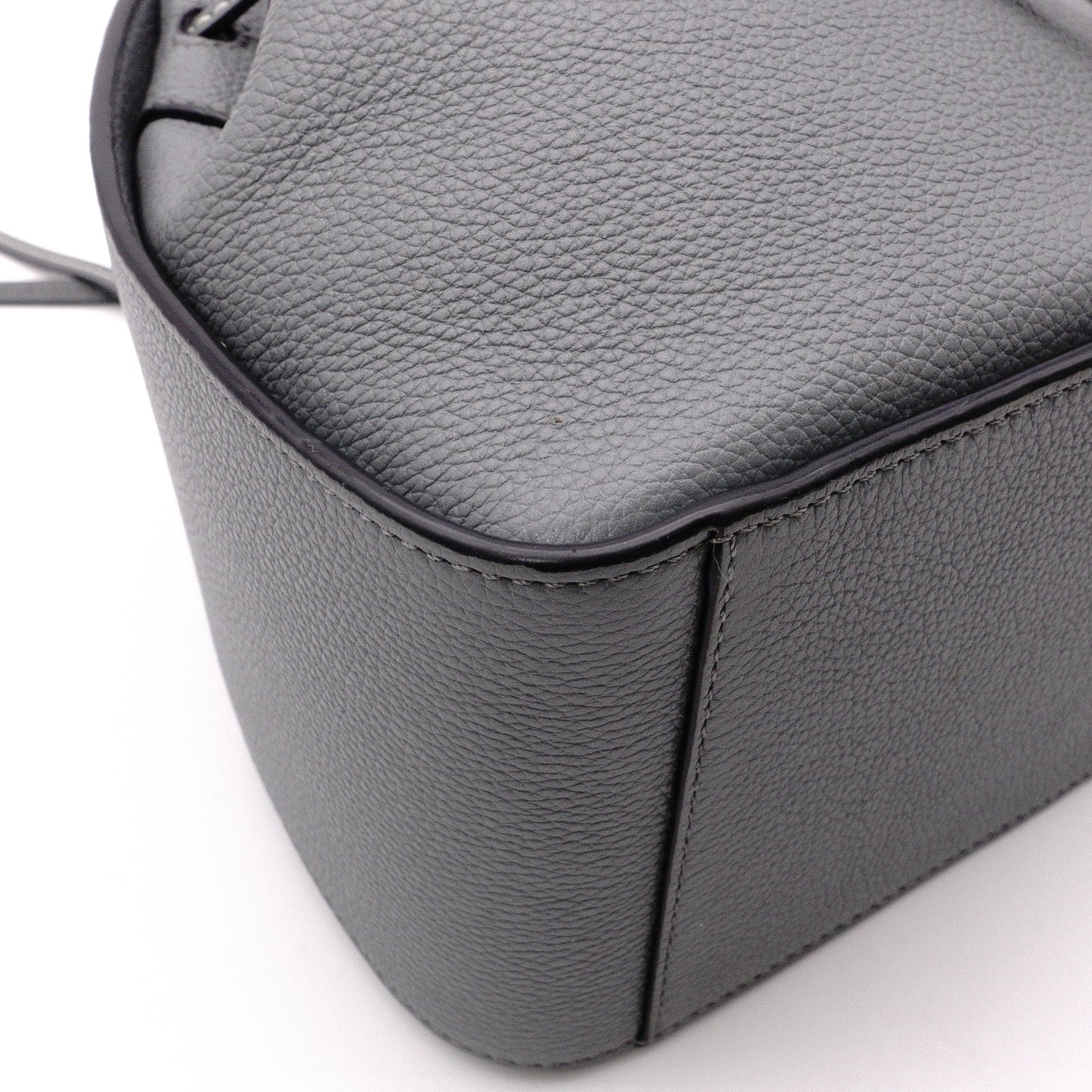LOEWE Hammock Mini Shoulder Bag, Leather, Gray, 2-Way Crossbody Handbag, Anagram Logo