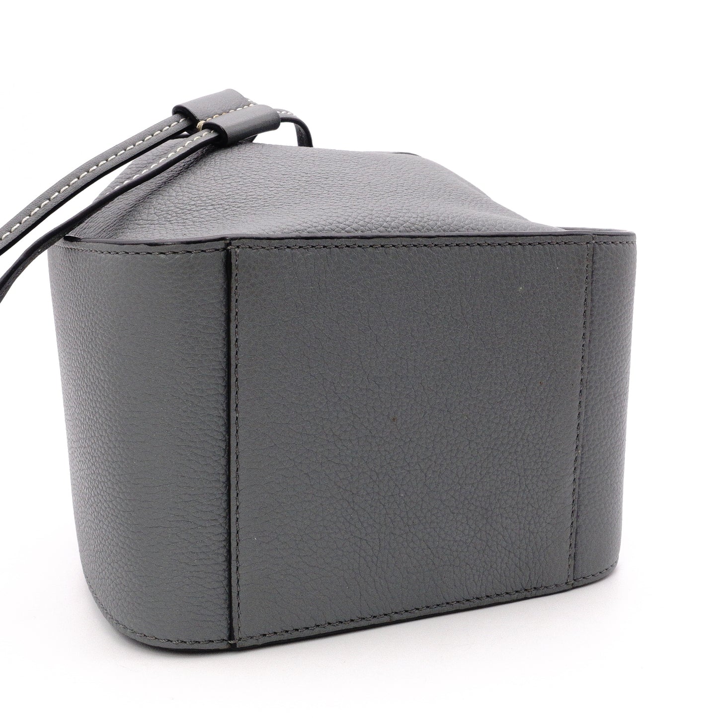 LOEWE Hammock Mini Shoulder Bag, Leather, Gray, 2-Way Crossbody Handbag, Anagram Logo