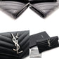 Saint Laurent Cassandra Long Wallet Black Leather Silver Hardware Wallet YSL R8011061