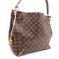 LOUIS VUITTON Caissa Hobo Rose Ballerine Damier Ébène Handbag, Leather/PVC, Brown, Women's