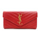 Saint Laurent Cassandra Long Wallet Red Leather Gold Hardware Wallet YSL 7-11-727