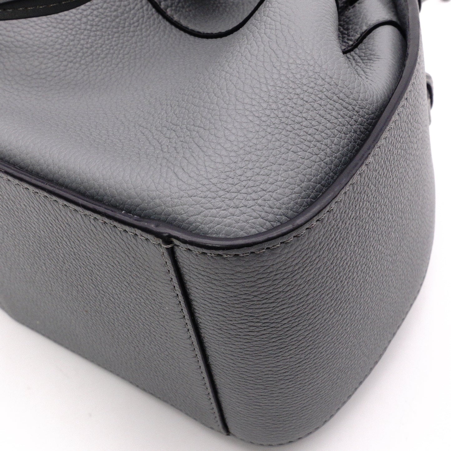 LOEWE Hammock Mini Shoulder Bag, Leather, Gray, 2-Way Crossbody Handbag, Anagram Logo