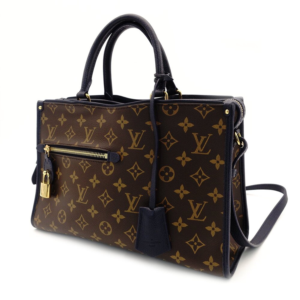 Louis Vuitton LOUIS VUITTON Monogram Canvas Popincourt PM Handbag M43434 Brown × Blue 2-Way Crossbody 7-9-511