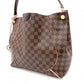 LOUIS VUITTON Caissa Hobo Rose Ballerine Damier Ébène Handbag, Leather/PVC, Brown, Women's