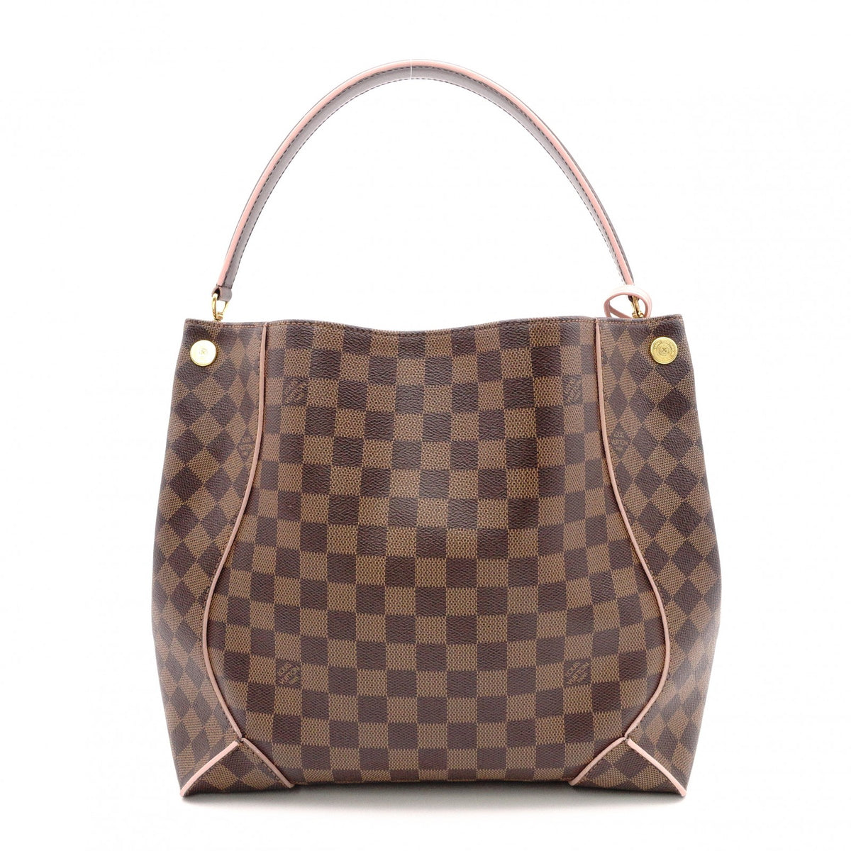 LOUIS VUITTON Caissa Hobo Rose Ballerine Damier Ébène Handbag, Leather/PVC, Brown, Women's