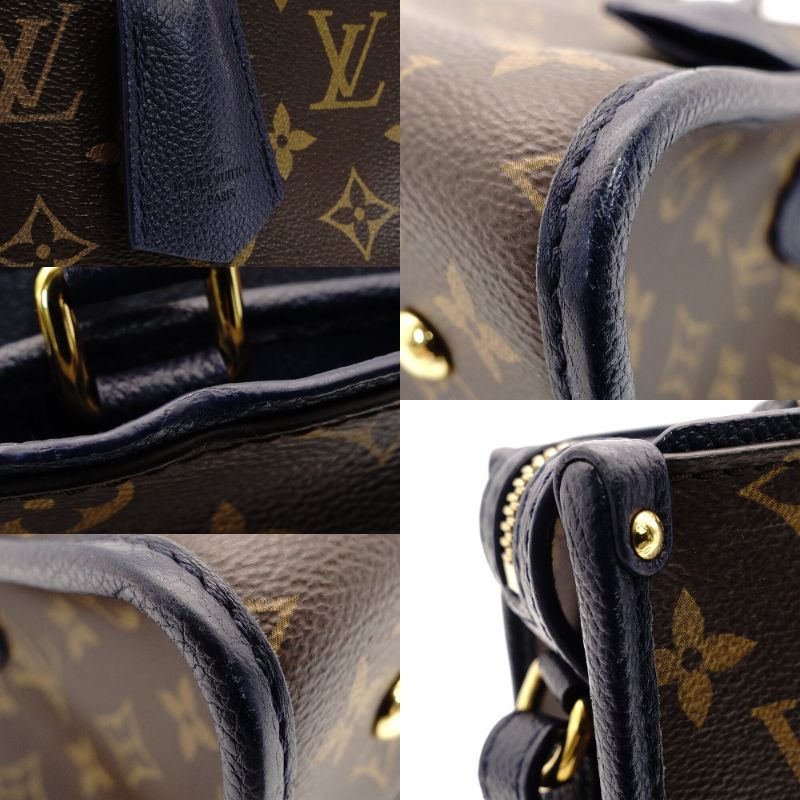 Louis Vuitton LOUIS VUITTON Monogram Canvas Popincourt PM Handbag M43434 Brown × Blue 2-Way Crossbody 7-9-511