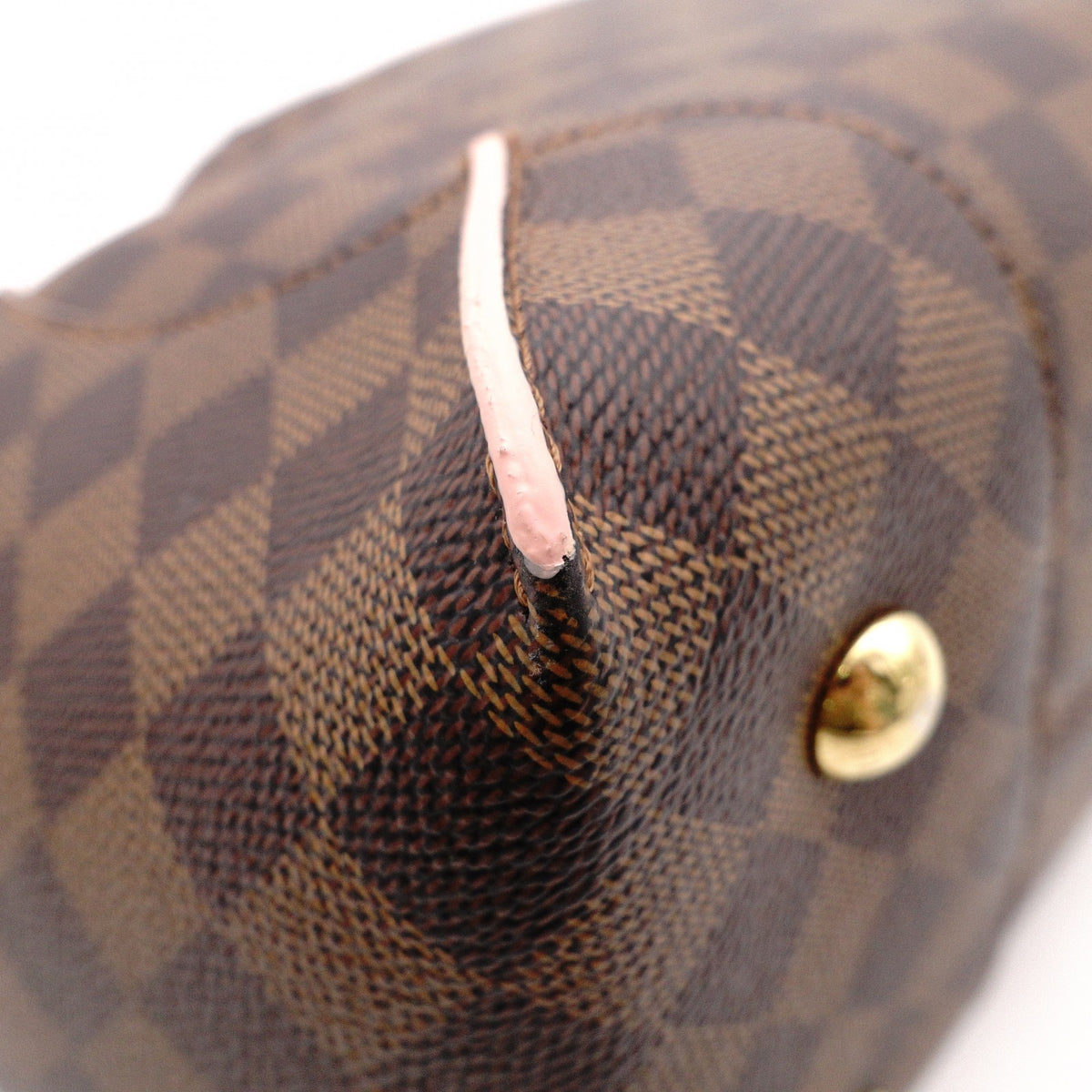 LOUIS VUITTON Caissa Hobo Rose Ballerine Damier Ébène Handbag, Leather/PVC, Brown, Women's