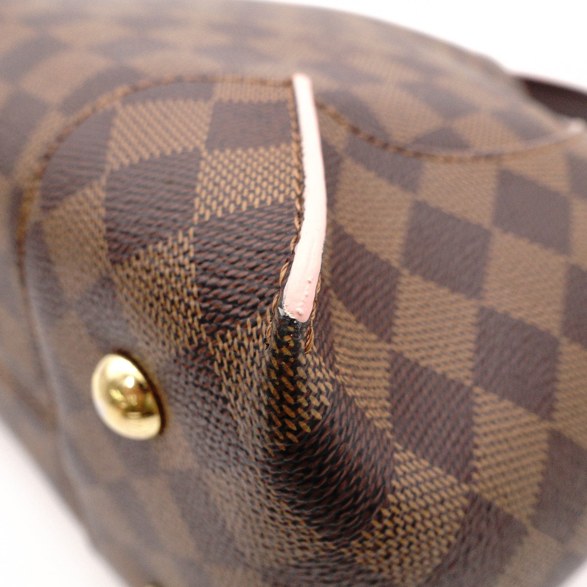 LOUIS VUITTON Caissa Hobo Rose Ballerine Damier Ébène Handbag, Leather/PVC, Brown, Women's